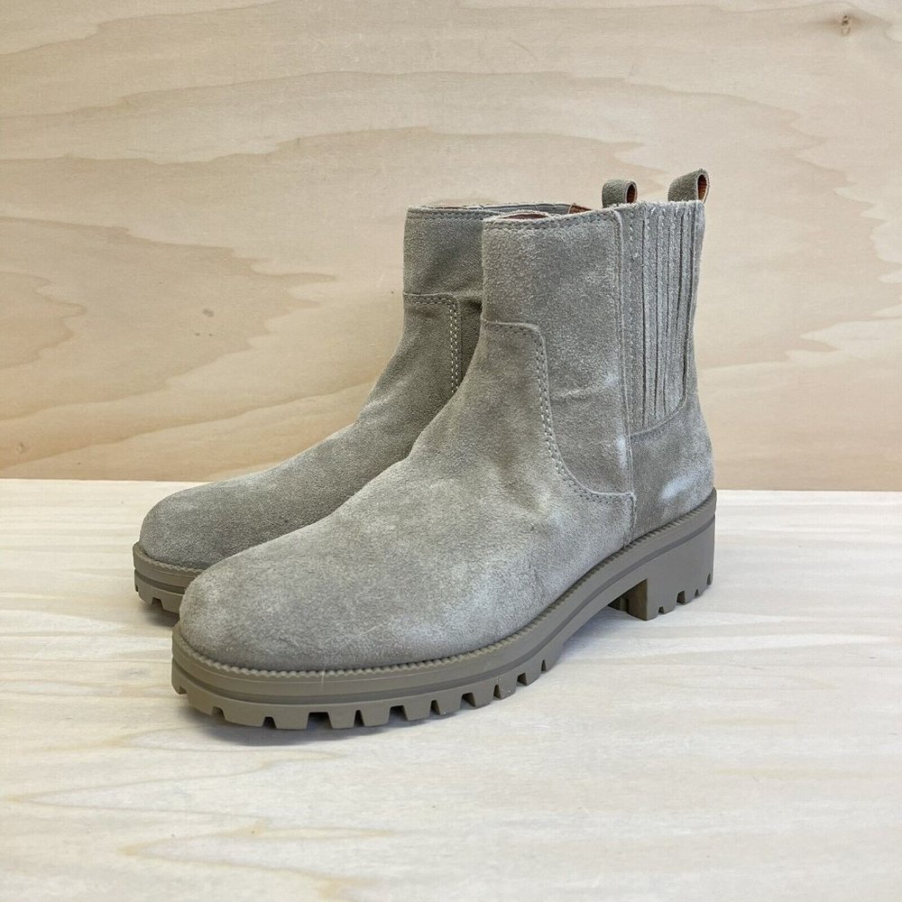 Lucky Brand Womens Suede Hazyl Pull On Ankle Boots Fossilized Size 6.5M NEW - Picture 4 of 7